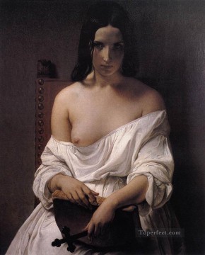  Romanticism Oil Painting - Meditation On The History Of Italy Romanticism Francesco Hayez